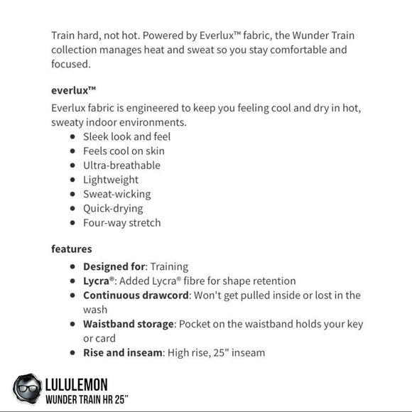 LULULEMON WUNDER TRAIN HIGH-RISE 25” INCENTIVE REFRESH SONIC PINK SIZE 2 LEGGING - Picture 12 of 15